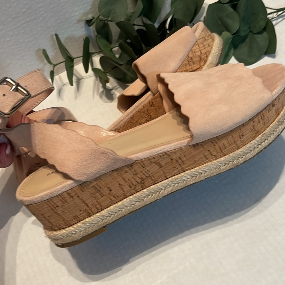 MARC FISHER (Which means comfort)  
Ladies wedge sandals-Perfect heel height
